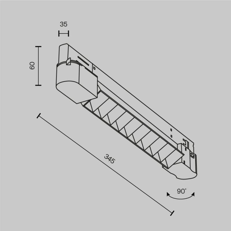 Трековый трехфазный светильник Maytoni Technical Points  TR195-3-10W4K-M-B(N)