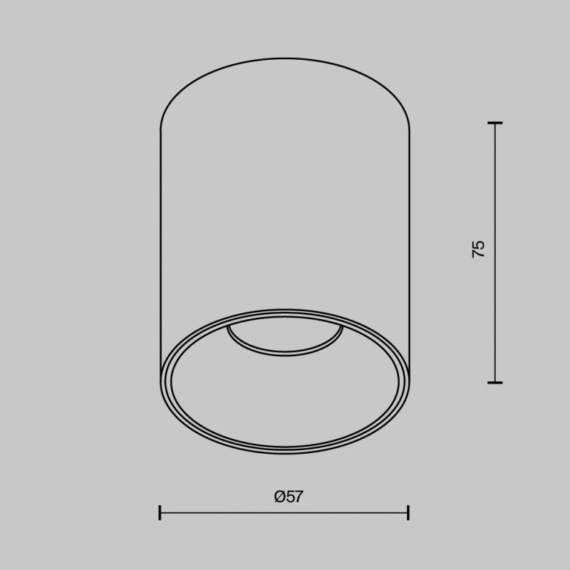 Накладной светильник Maytoni Alfa LED C064CL-8W2.7K-RD-WB