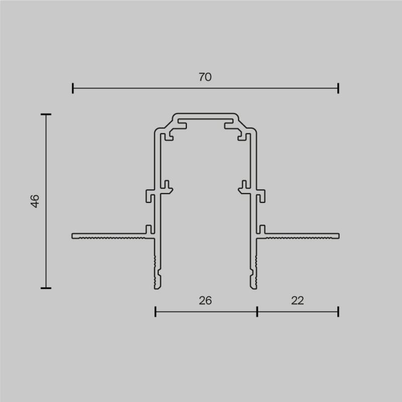 Шинопровод Maytoni Magnetic track system Exility TRX034-423.12B