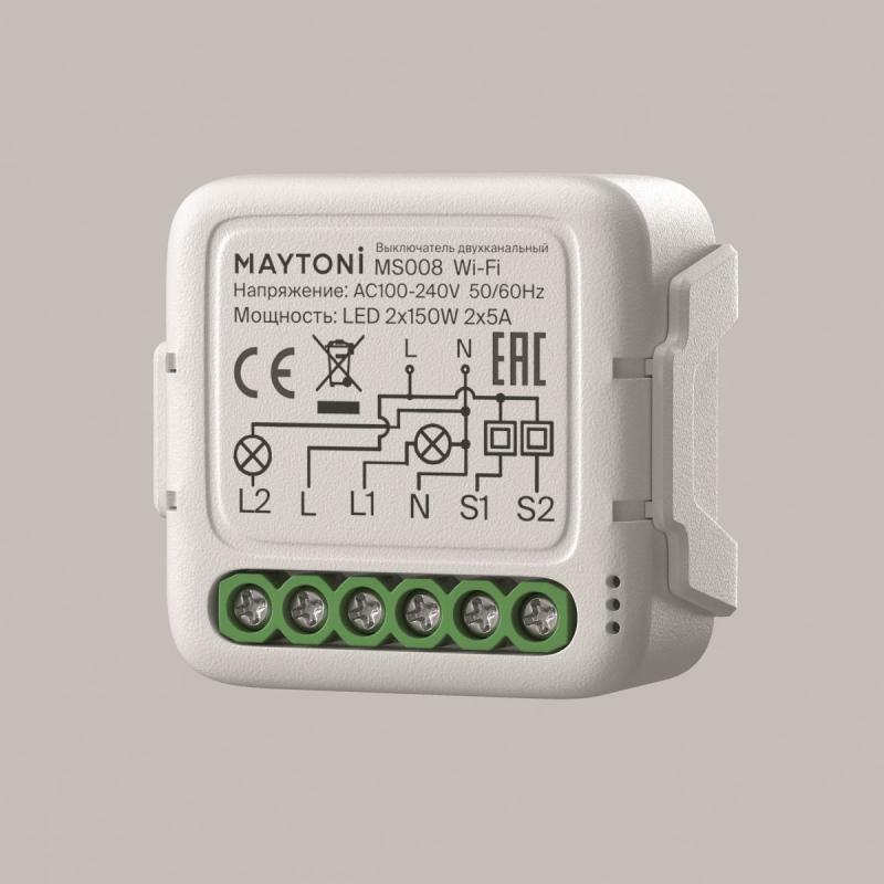 Wi-Fi выключатель двухканальный Maytoni Lighting control MS008