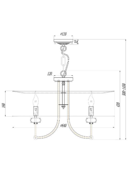 Подвесная люстра Maytoni Roma ARM006PL-08G