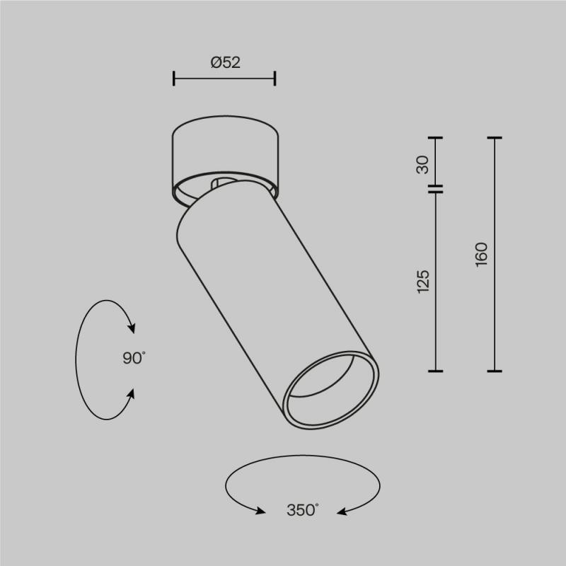 Спот Maytoni Technical Focus Led C055CL-L12W2.7K-SS-W
